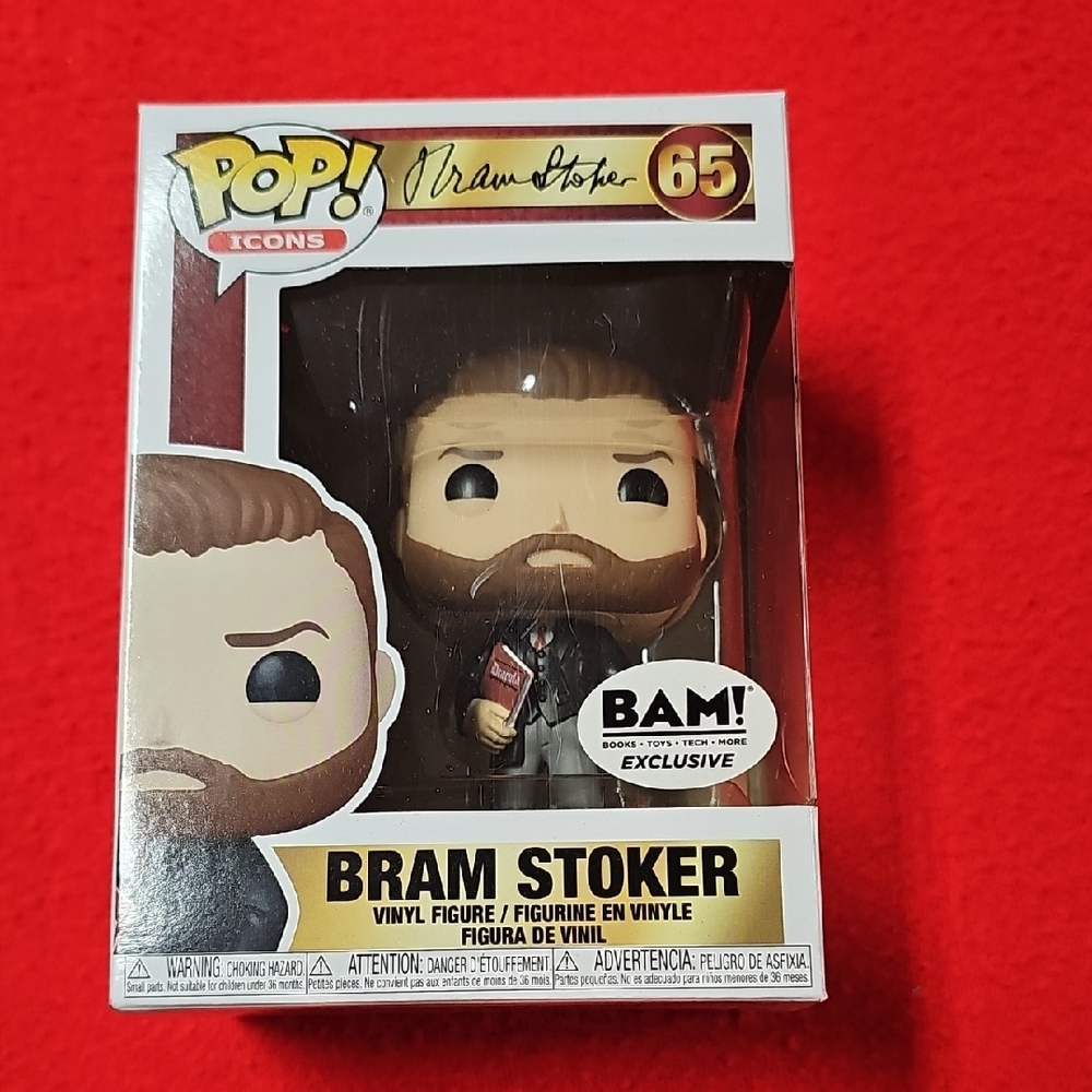 Funko Pop Icons Bram Stoker Figure - Black and Brown